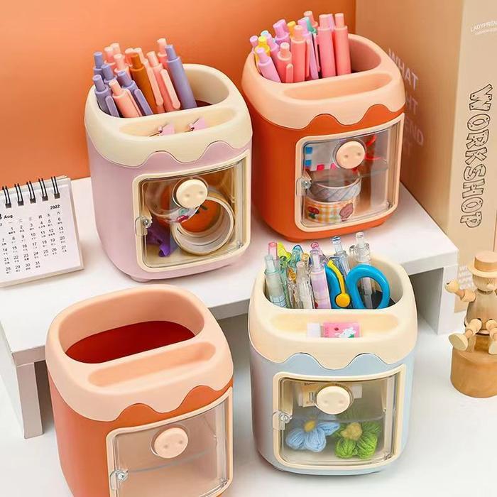 WM Tempat Penyimpanan Alat Tulis Sekolah Anak / Kotak Laci Mini 2 Tingkat Model Kulkas Aesthetic War