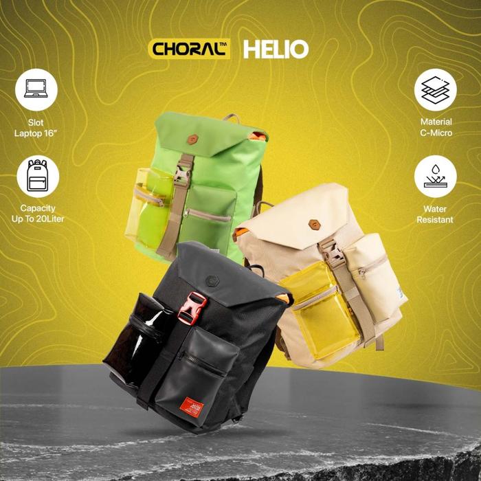 Choral Helio Backpack Series | Ransel | Tas Pria Wanita | Travelbag