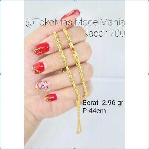 KALUNG TAMBANG EMAS KUNING 700 KADAR 16K