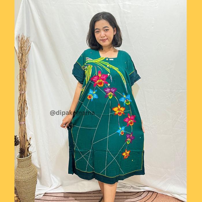 PREMIUM DASTER DIPAKEMAMA SIKAK KANCING MOTIF KB ANGGREK DAN BONEKA LD MAKSIMAL 125 CM [DPKMM]