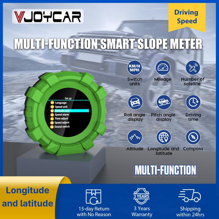 2023 Mobil Inclinometer Kompas Jam GPS Digital Kecepatan HUD Gauge
