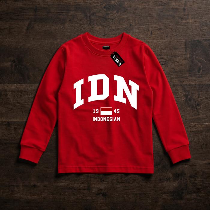 Kaos Agustusan Anak IDN Terbaru Panjang Merah Putih / kaos 17an Anak Laki Perempuan NRSK / Kaos Mera