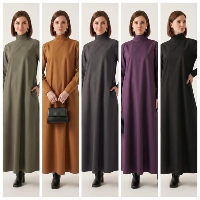 Itang Yunasz Ready to Wear - Funnel-Neck Dress