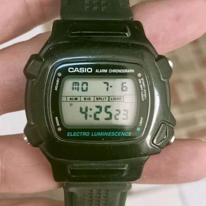 Jam Tangan Second Casio Badak Alarm Chronograph Original