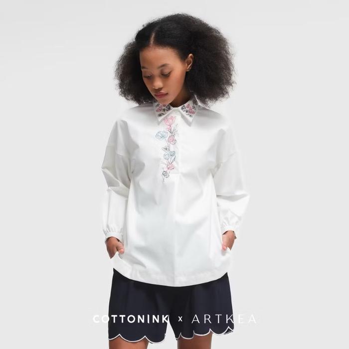 Cottonink X artkea off-white azzura