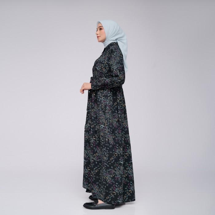 HOT PROMO ZM ZASKIA MECCA - TABIA BLACK GAMIS - AKSARA NUSANTARA - EDISI BATAK DSK4