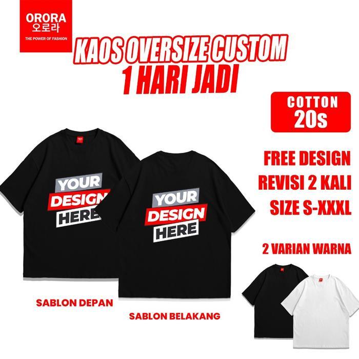 promo Kaos Pria Wanita Oversize Distro Premium Custom - Baju Oversize Atasan Sablon Pria Wanita