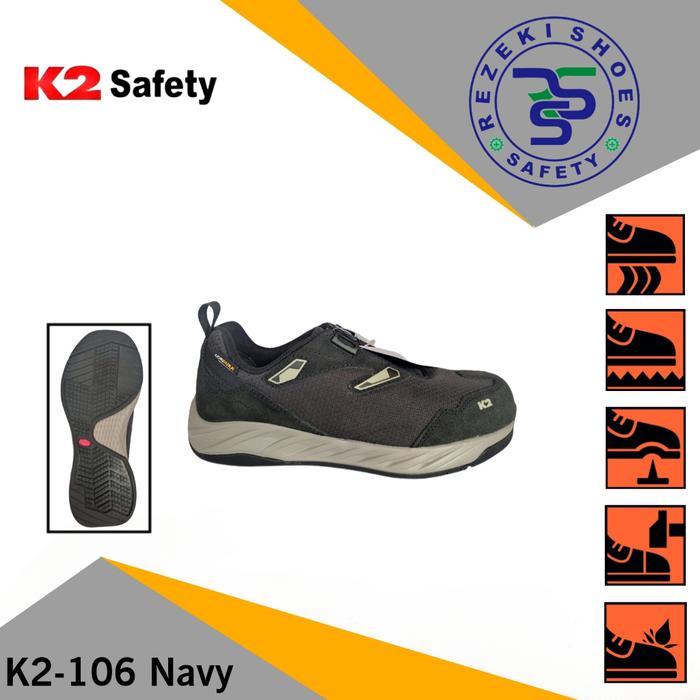 Sepatu Safety K2 106 BOA - Sepatu Sport Safety K2-106 BOA - Safety Shoes Ujung Composite