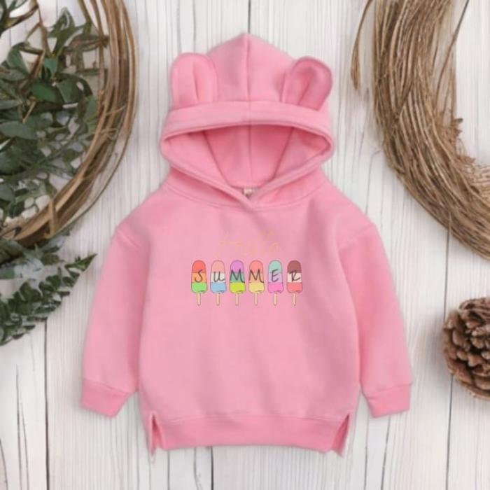 sweater anak lucu/hoodie anak perempuan kuping kelinci summer terbaru kekinian