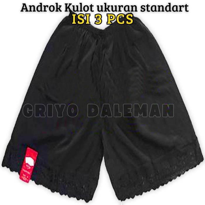Jual 3pcs Celana pendek/androk kulot renda - standar & jumbo