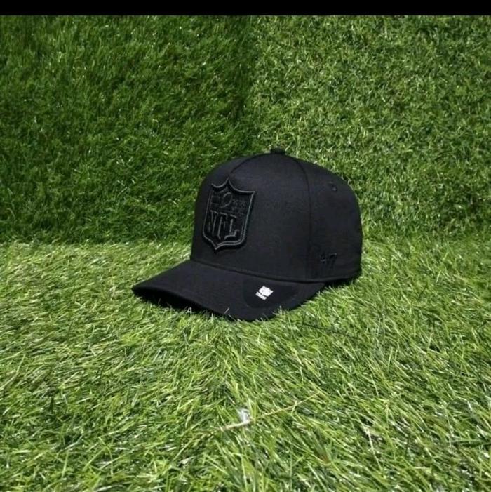 Topi Baseball Import Premium Nfl Full black pria wanita dewasa real pict