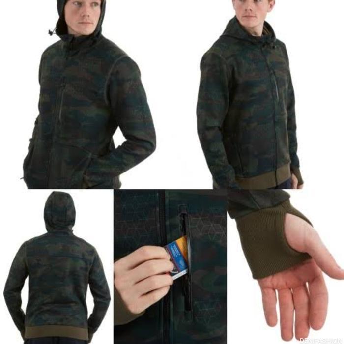 Jaket Oakley Scuba Camo Full Zip Hoodie Jaket Sweater Branded Original Terlaris
