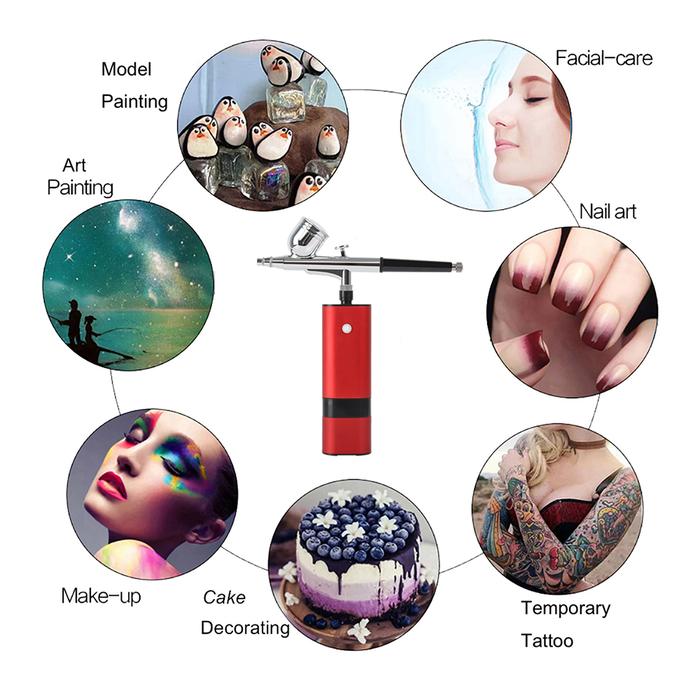 Sikat Udara Airbrush Kit Mesin Cat Makeup dengan Kompresor