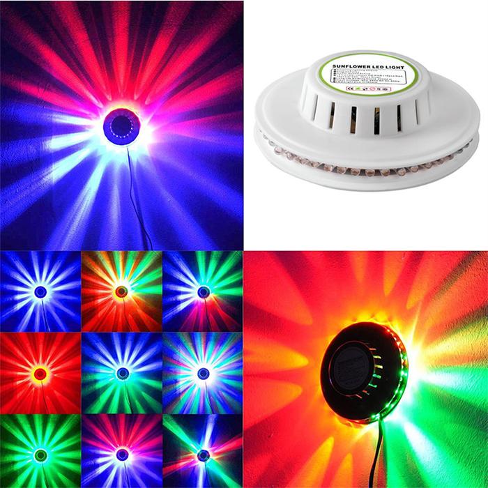 RGB Mini 48 LEDs Sunflower Laser Projector Lighting Disco Stage Light