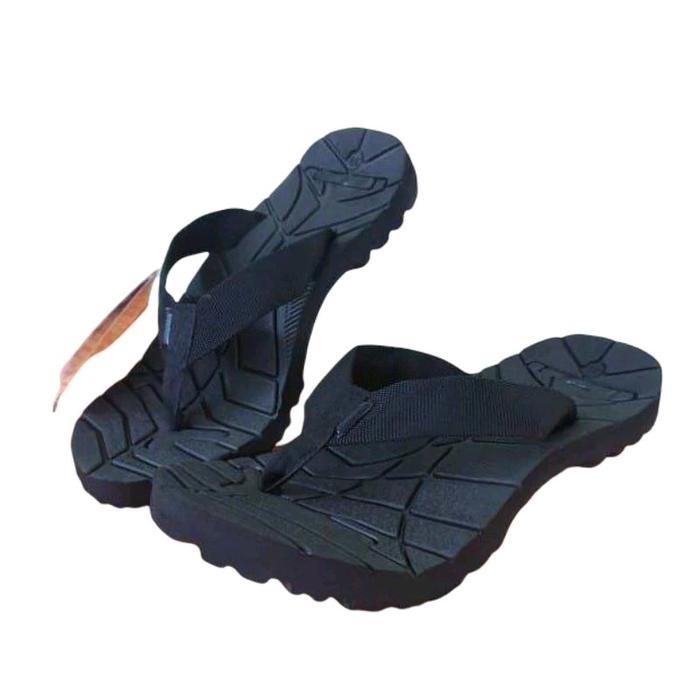 Eiger Sandal Jepit Gunung Pria dan Wanita Karet Hitam Polos Motif Jaring Grade Ori Size 33-43 Sandal
