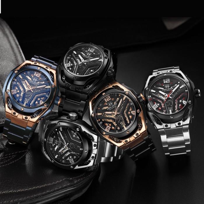 Jam Tangan Pria Evans Jayden Automatic 9621 Rantai Stainless Steel Strap