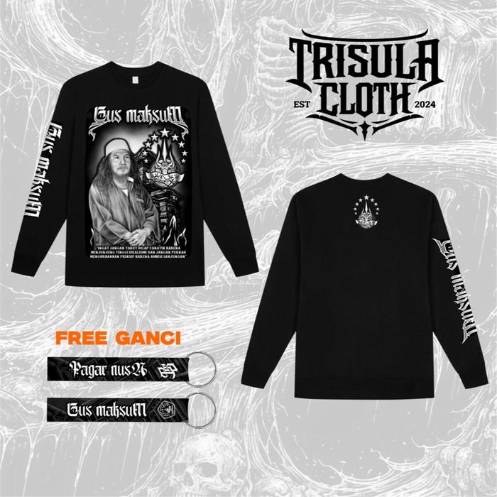 Kaos Sablon Gus Maksum 2024 dengan Free Ganci Pagar Nusantara dan Gus Maksum