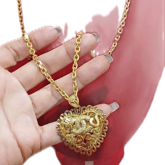 kalung medan london warna mas 24 super cantik super awet ya ukuran 60 cm kwalitas 2 tahunan ya