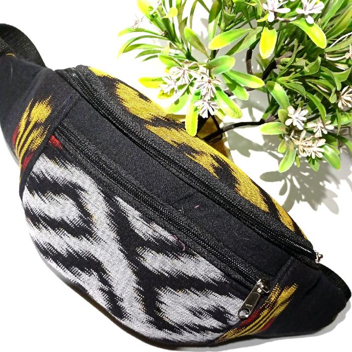 Tas Waist Bag Selempang Pria Tenun Asli Lombok Toraja