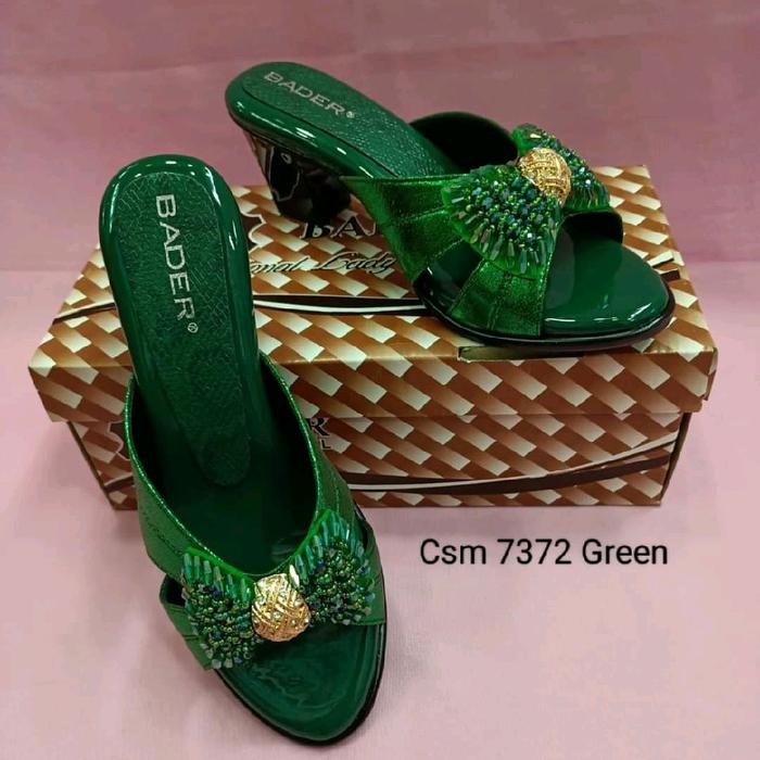 BADER Sepatu Wanita Csm 7372 Green dengan Desain Elegan dan Warna Hijau Cerah
