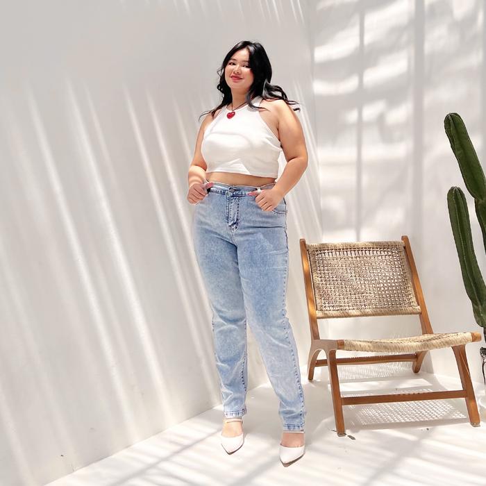 BIGISSIMO - THE BASIC SKINNY STRETCH JEANS | BAWAHAN JEANS SKINNY CELANA WANITA BASIC BIGSIZE JUMBO