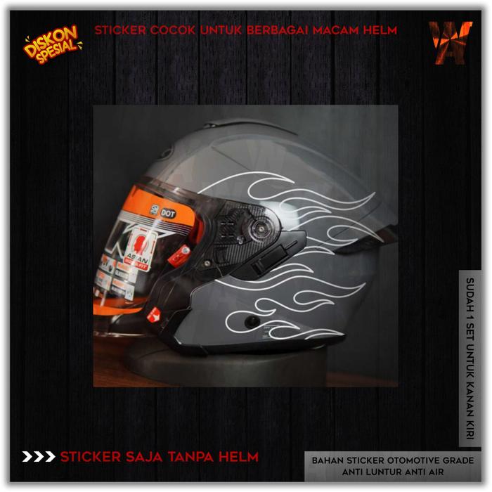 stiker api tribal kanan kiri untuk helm dan body motor