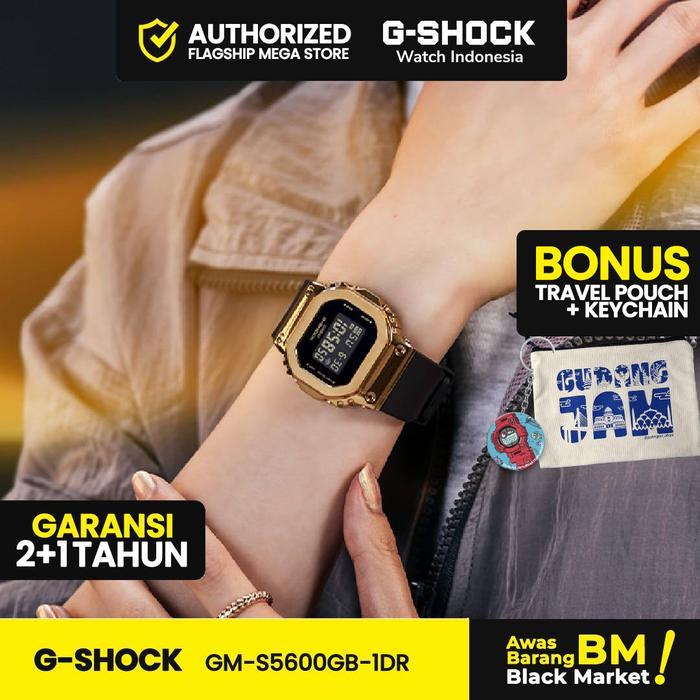 G-Shock Gm-S5600Gb-1Dr | Jam Tangan Wanita Cewek | Dital | Anti Air | | Casio Gshock Woman Watches |