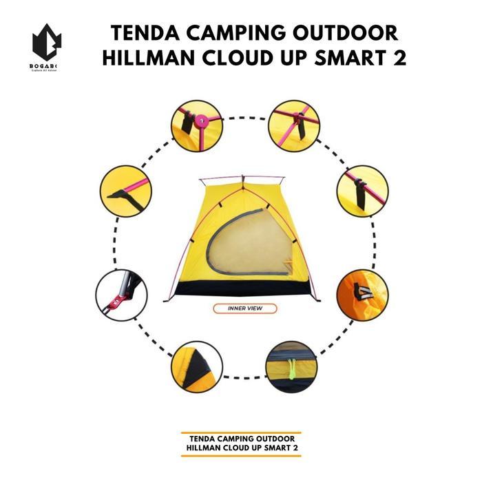 Eiger - BISA COD Tenda Camping Hillman Cloud UP Smart 2 - Kapasitas 2 Orang Tenda Dome - Tenda Water