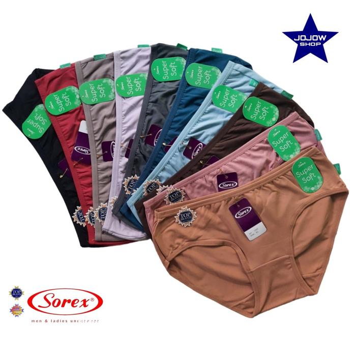 6Pcs - Cd Sorex 1257 Super Soft Midi || Celana Dalam Wanita Sorex || Cd Wanita Sorex