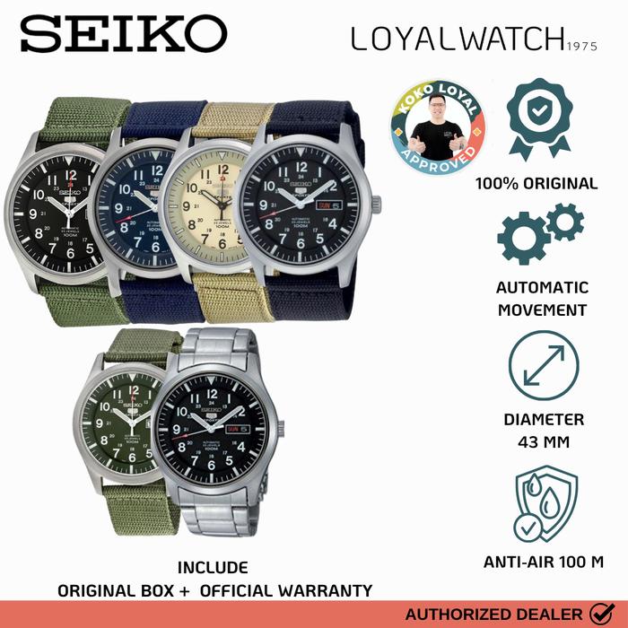 Jam Tangan Seiko 5 Sports Automatic Pria SNZG SNZG07K1 SNZG09K1 SNZG11K1 SNZG13K1 SNZG15K1 Original 