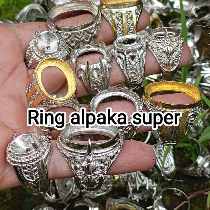 ring alpaka/cincin /emban batu akik/ring cangkang /batu akik