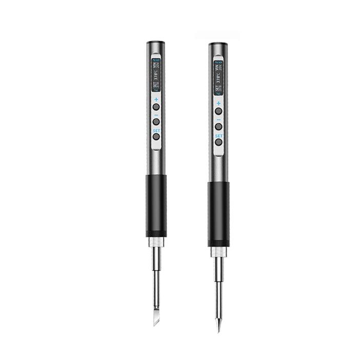 Solder elektrik, PTS100 T12 65W besi solder tampilan OLED pena las
