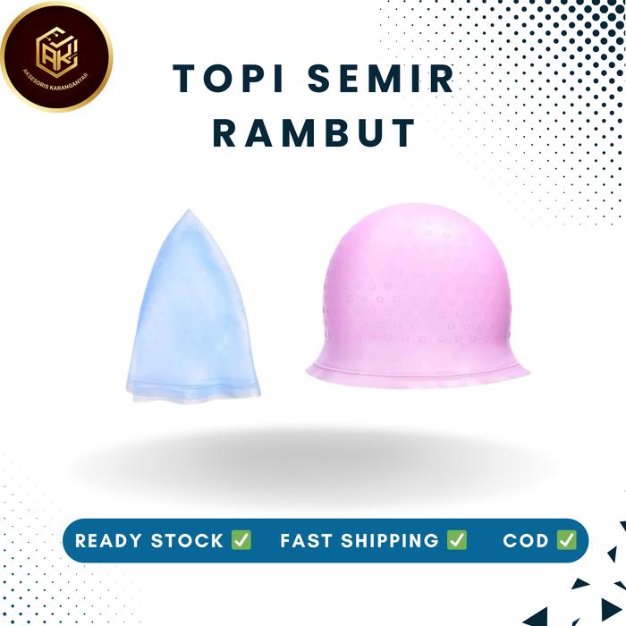 Topi Semir Rambut Magicap Topi highlight cat rambut topi bleaching alat pewarna rambut