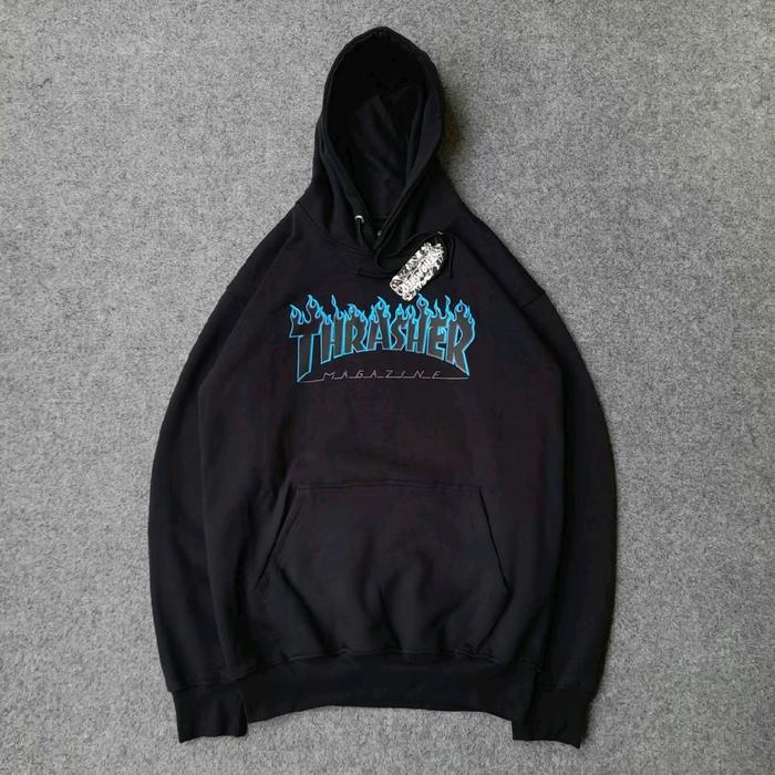 jaket hoodie thrasher full tag&label