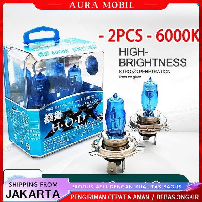 Lampu Depan Mobil LED Super Terang 2PCS Lampu Halogen H4 100w 12v 6000k Warna Putih Untuk Fog Lamp /