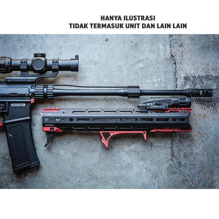 STOK TERBATAS !!!! RIS SI GRIDLOK HANDGUARD WITH INTEGRATED FRONT SIGHT FULL METAL CNC TERJANGKAU