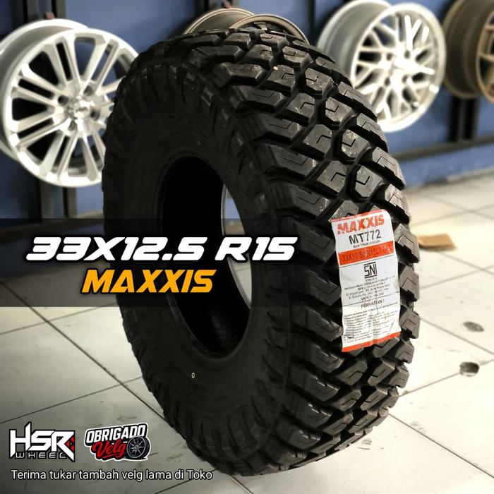 Ban 33x12,5 R15 MAXXIS MT772 RAZR ring 15 33 12,5 / Obrigado Velg - Toko Ban Mobil Offroad MT