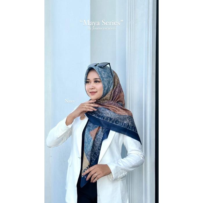 Hijab Journey Maya Navy Original