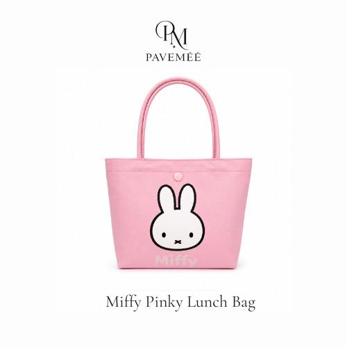 PAVEMEE Miffy Pinky Lunch Bag | Miffy Lunch Bag | Miffy Tote Bag | Tas Bekal Miffy | Lunch Tote Bag 