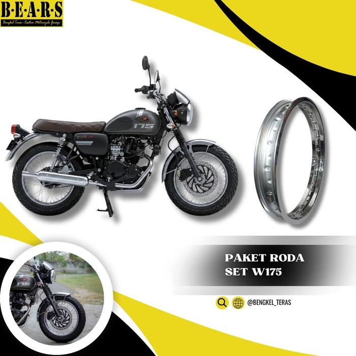 Roda Set W175 Velg DID Dan Ban Dual Purpose Kawasaki W175 Motor Custom