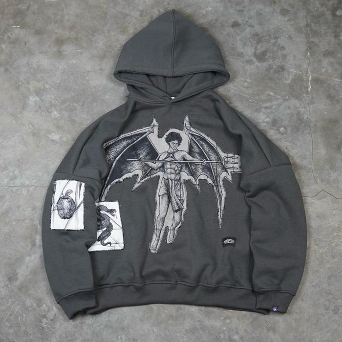 Top Oversized Boxy Cut Hoodie | Fiend | Poseidon Reprisal