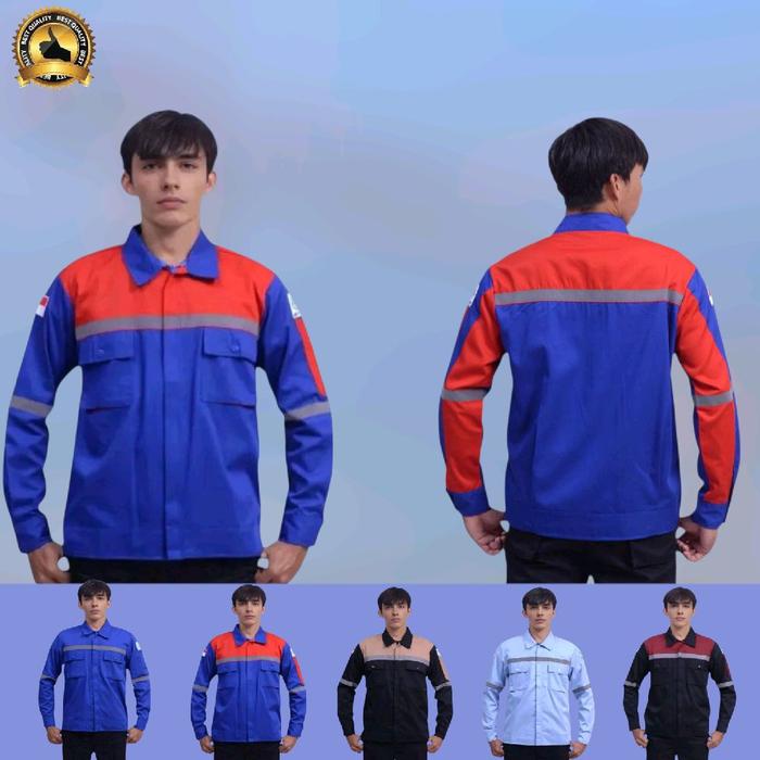 MERAH BIRU/Baju Wearpack safety atasan