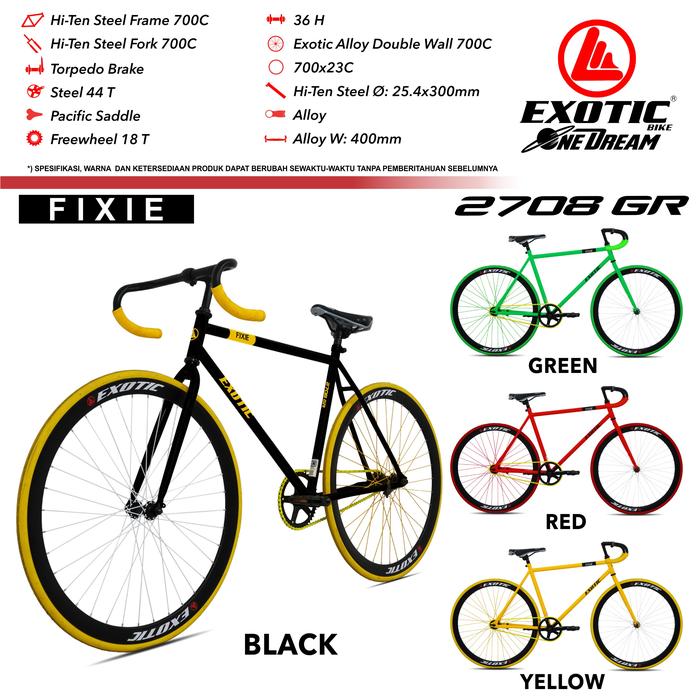 SEPEDA 700 FIXIE EXOTIC 2708 GR SINGLE SPEED