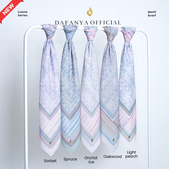 terlaris 𝐃𝐀𝐅𝐀𝐍𝐘𝐀 - luana series jilbab motif ethnik kerudung segi empat hijab scarf bahan voal laser
