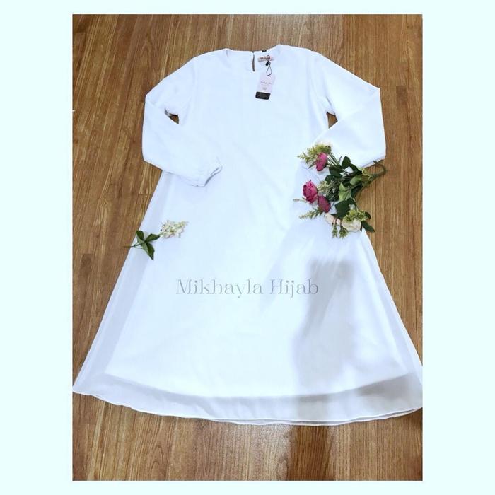 Tunik Putih Ceruti | Tunik Kerja Putih | Atasan Putih | Tunik Putih | Blouse Putih | Tunik Putih Tid