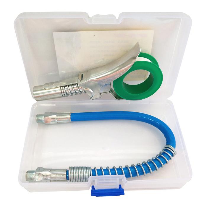 New Grease Gun Adapter Hose Kit Gun Lock Grease Coupler Quick Release