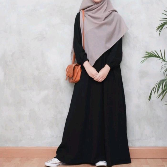 Gamis line A crinkle Halus