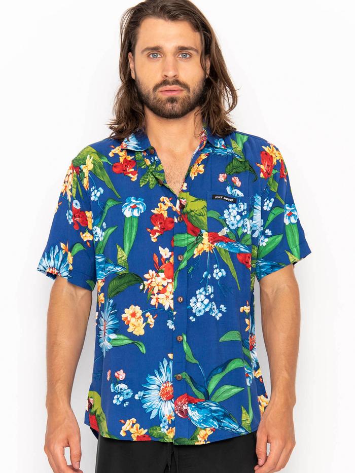 Love Anchor, Men's Tropical, Macaw Blue, Shirt