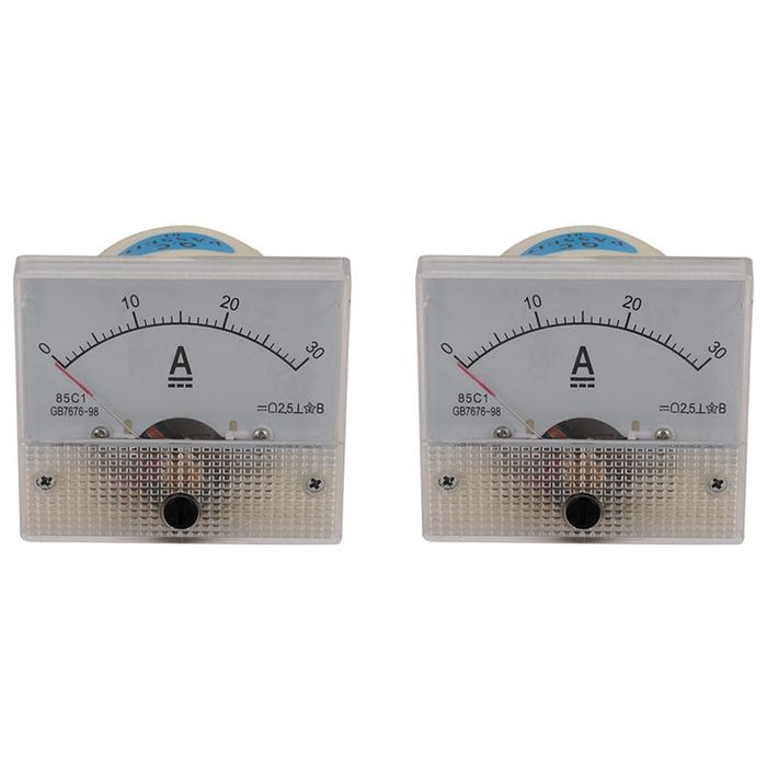 2X 85C1-A Dc Analog Ampere Meter Panel Meter Gauge 30A Amp Gauge