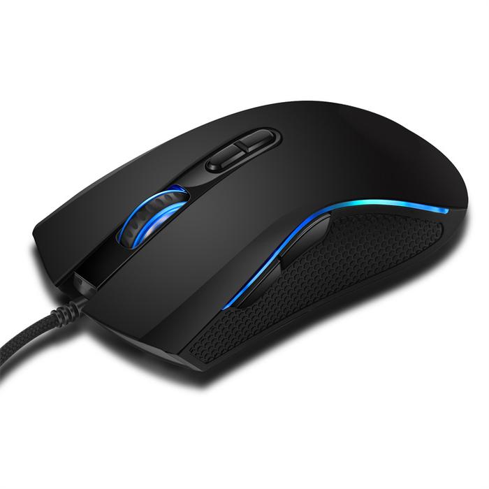 Mouse Gaming Kabel 7 Tombol RGB Backlit Dapat Disesuaikan Pegangan